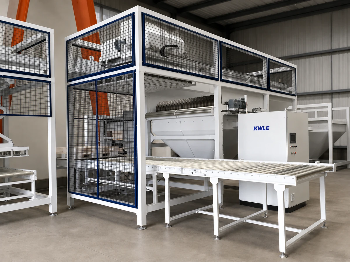 Automatic layer bag emptying system