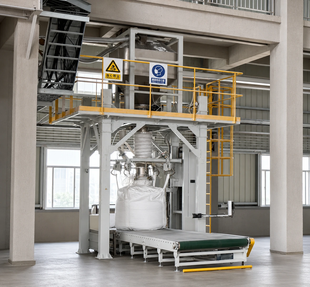 KWLE FIBC filling system in an industrial installation